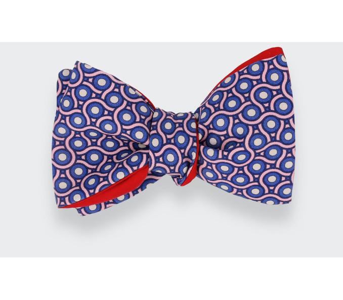 Cinabre Noeud Papillon Cannage Rose Dragée