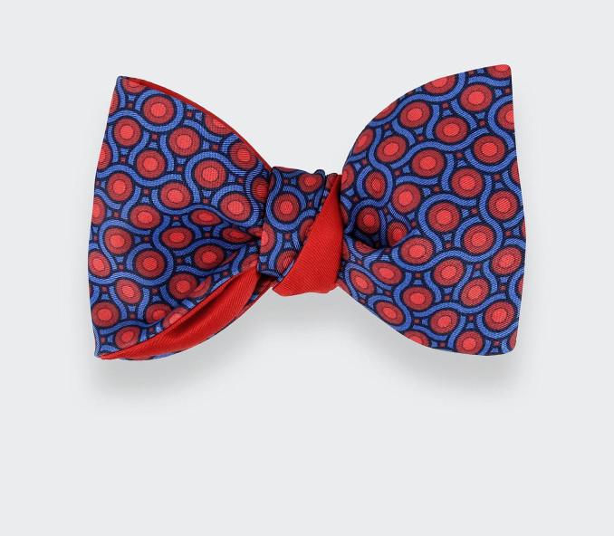 cinabre Noeud Papillon Cannage Rouge Anglais