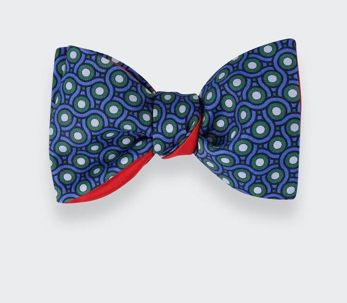 cinabre Noeud Papillon Cannage Turquoise