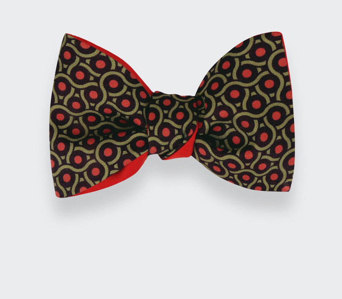 cinabre Noeud Papillon Cannage Vert Olive