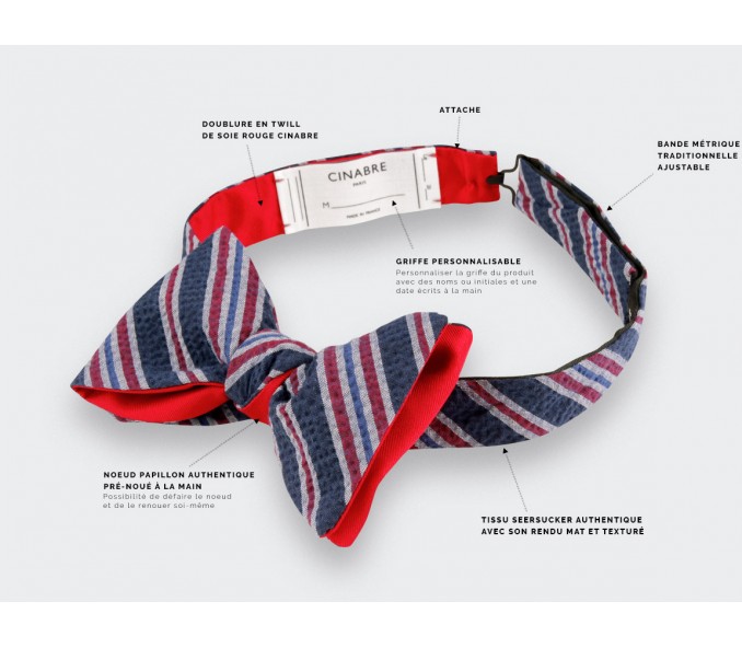 Cinabre Noeud Papillon Cape Cod Bleu