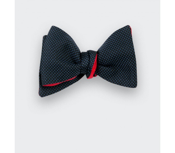 Cinabre Noeud Papillon Caviar Soie Bleu Marine