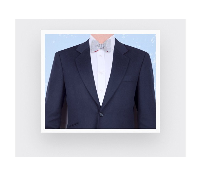 Cinabre Noeud Papillon Chambray Bleu Clair