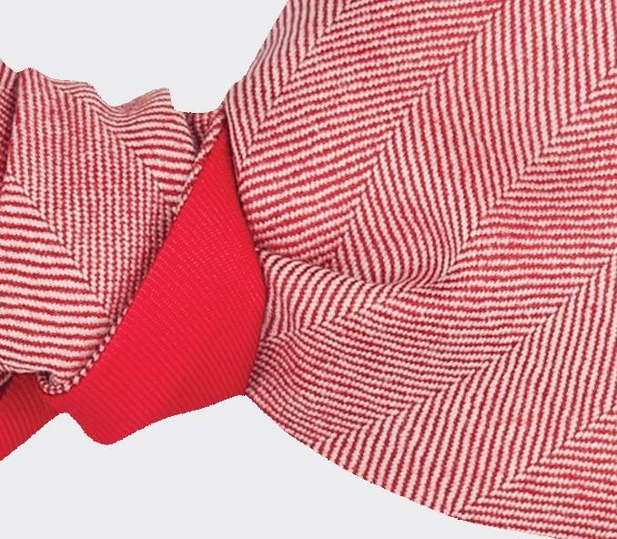 Cinabre Noeud Papillon Chevron Rouge