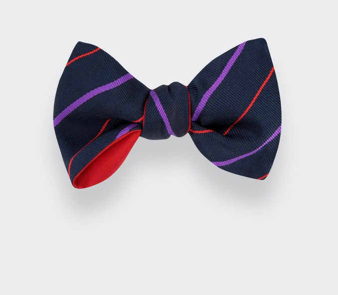 cinabre Noeud papillon Club Marine et violet