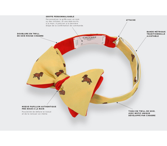 Cinabre Noeud Papillon Cocker