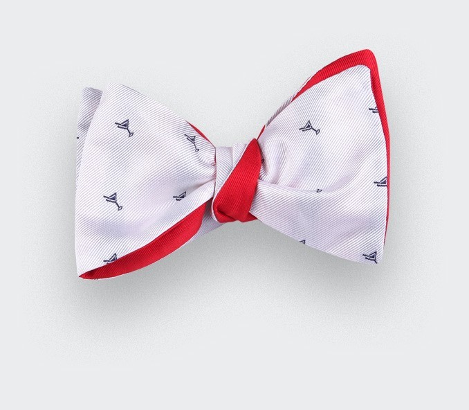 Cinabre Noeud Papillon Cocktail Blanc