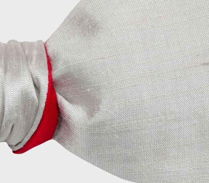 Cinabre Noeud Papillon Doupion Gris Perle