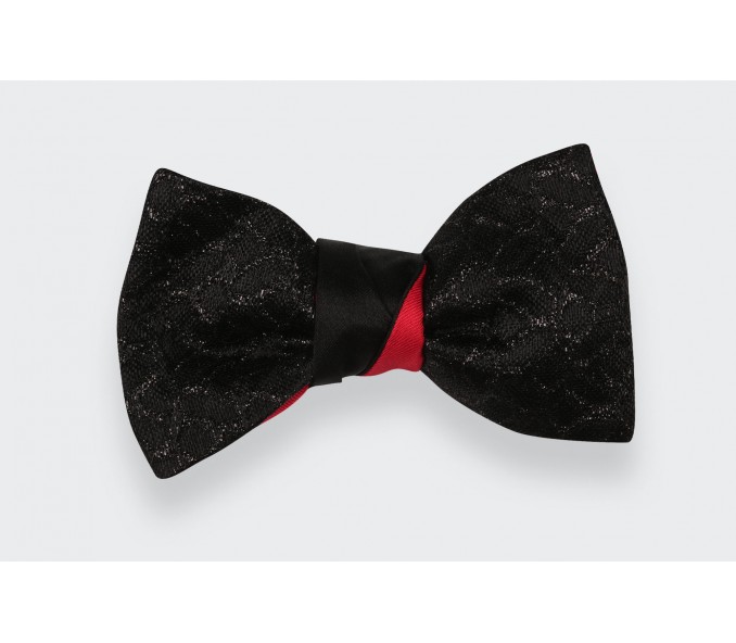 Cinabre Noeud Papillon écailles Noir