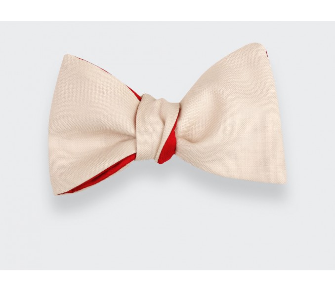 Cinabre Noeud Papillon Écru