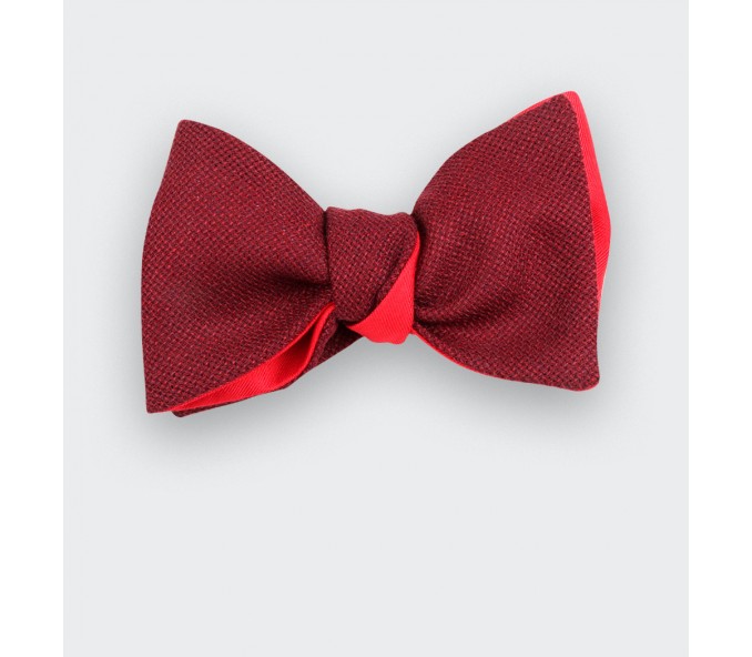 Cinabre Noeud Papillon Enfant Maille Bordeaux