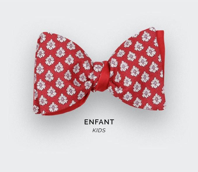 cinabre Noeud Papillon Enfant Provence Rouge