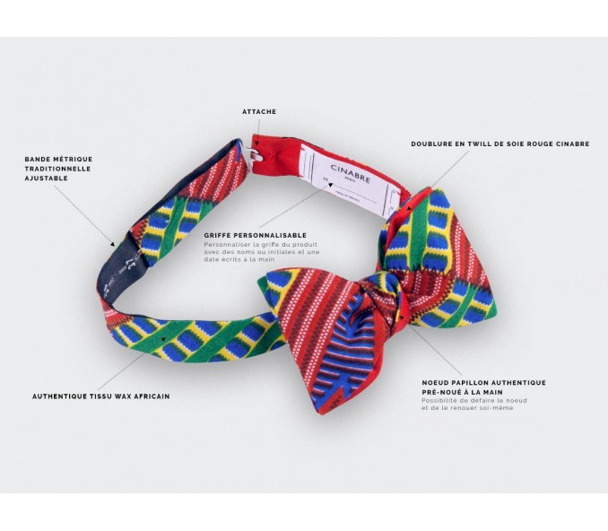 Cinabre Noeud Papillon Enfant Wax Rouge