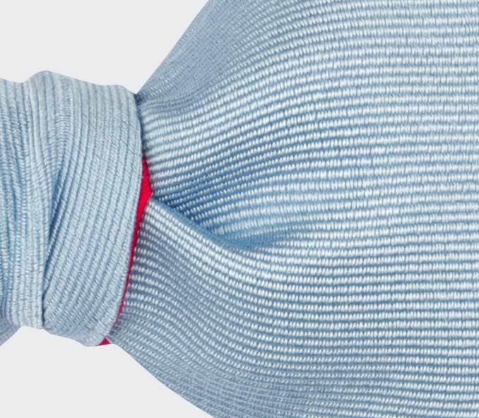 Cinabre Noeud Papillon Faille Bleu Ciel