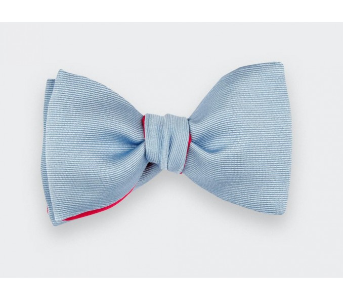 Cinabre Noeud Papillon Faille Bleu Ciel