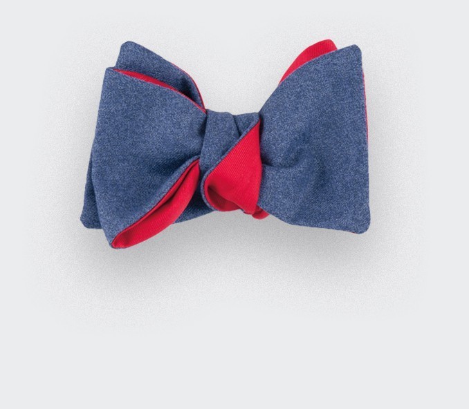 cinabre Noeud Papillon Flanelle Bleu Ciel