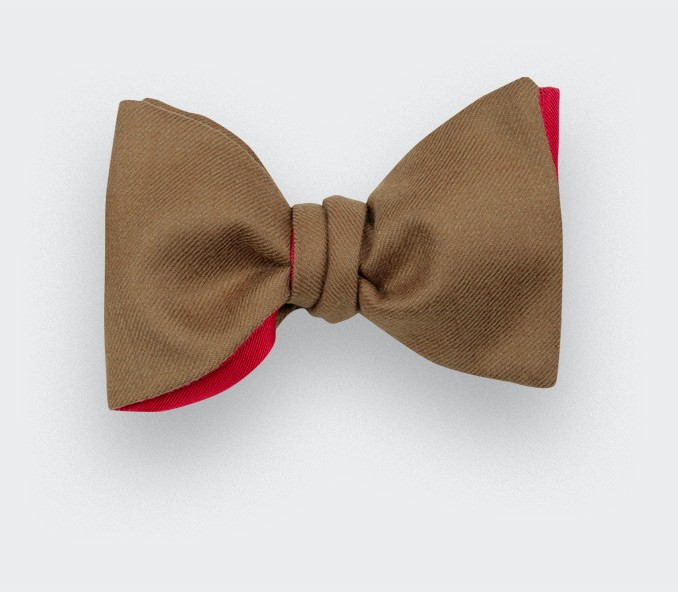 cinabre Noeud Papillon Flanelle Camel