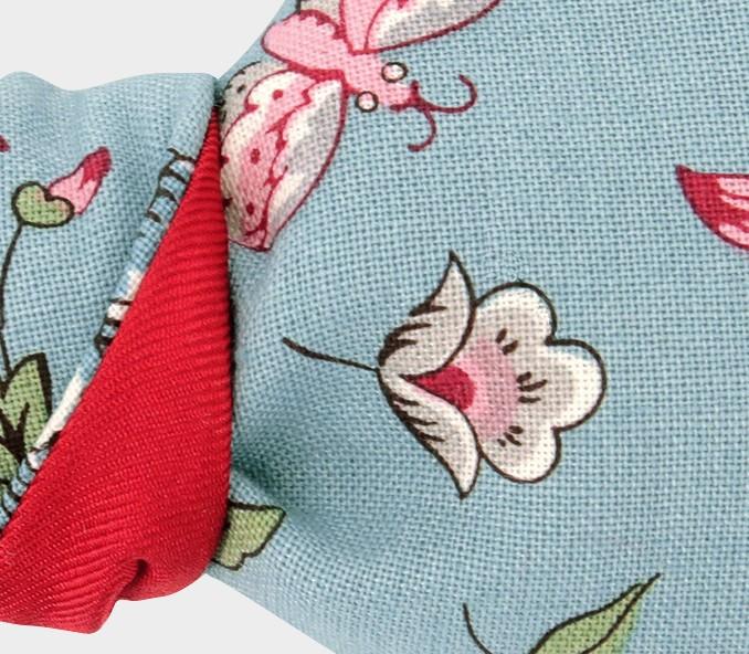 Cinabre Noeud Papillon Fleuri Bleu Clair