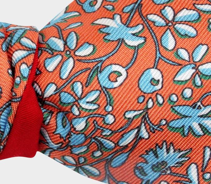 Cinabre Noeud Papillon Fleuri Cinabre Orange