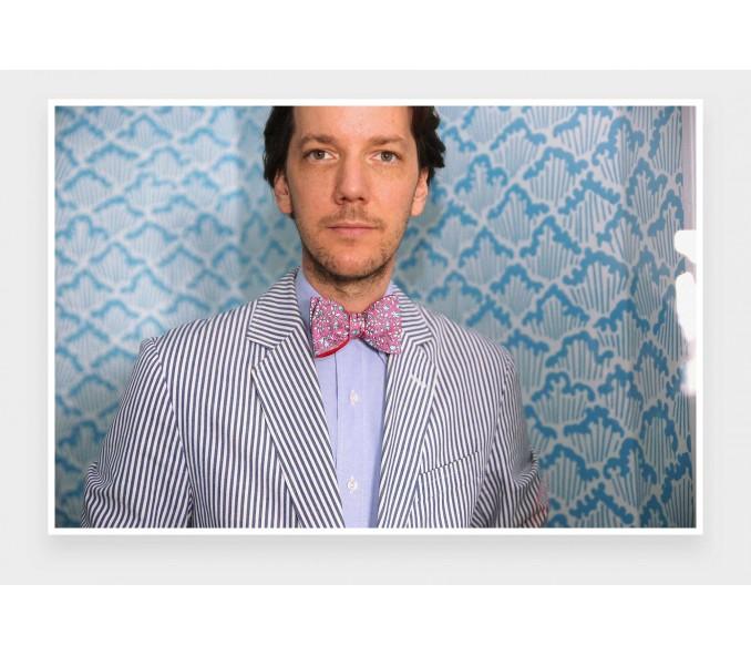 Cinabre Noeud Papillon Fleuri Cinabre Rose Vif