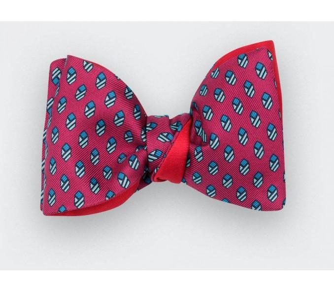 Cinabre Noeud Papillon Grand Pan Rose Vif