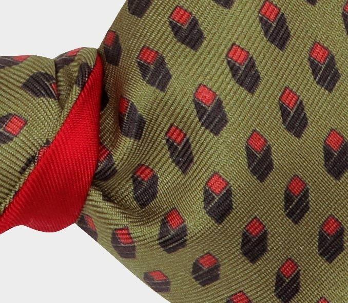 Cinabre Noeud Papillon Grand Pan Vert Olive