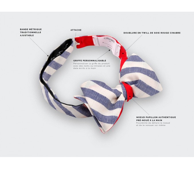 Cinabre Noeud Papillon Guéthary Blanc