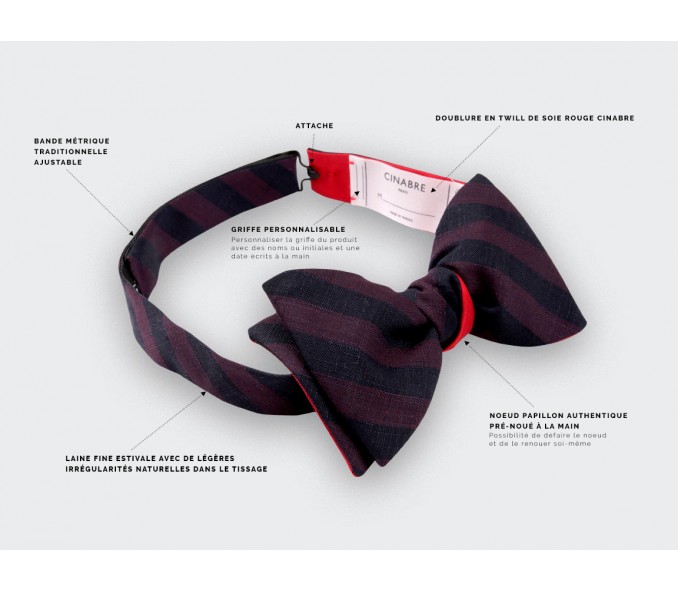 Cinabre Noeud Papillon Guéthary Bordeaux