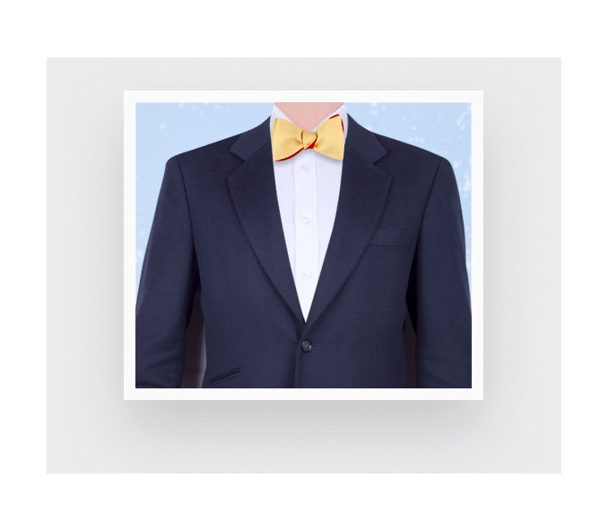 Cinabre Noeud Papillon Jaune Pastel