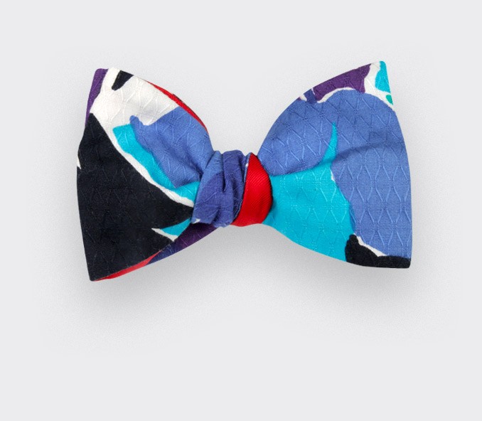 cinabre Noeud Papillon Jungle 60's