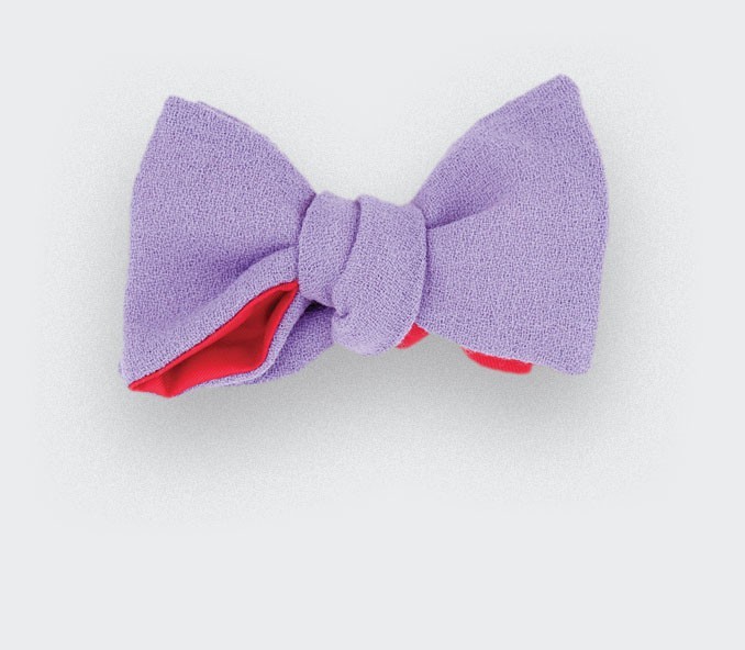 cinabre Noeud Papillon Laine Royale Lilas
