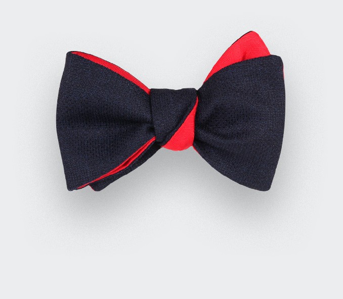 cinabre Noeud Papillon Maille Bleu Marine