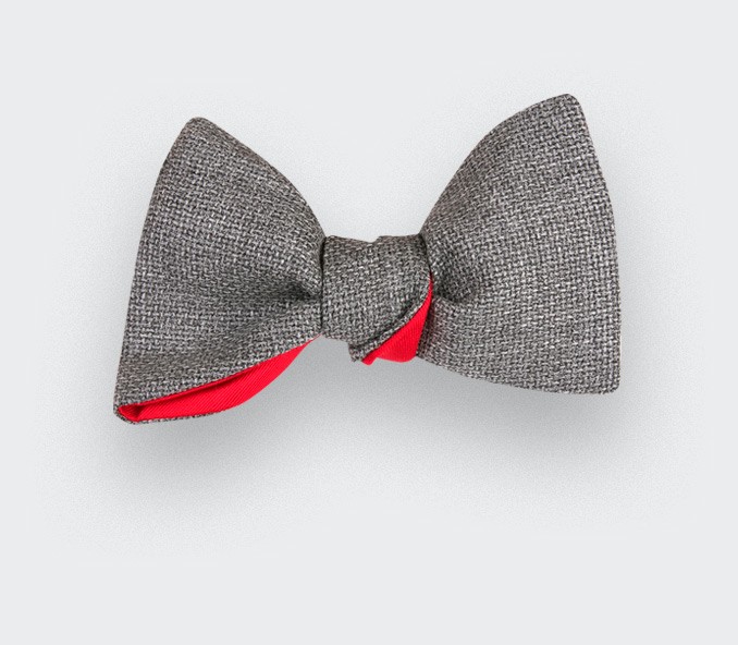 cinabre Noeud Papillon Maille Gris