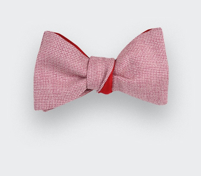 cinabre Noeud Papillon Maille Rose Pâle