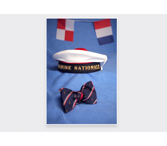 Cinabre Noeud Papillon "Marine Nationale"