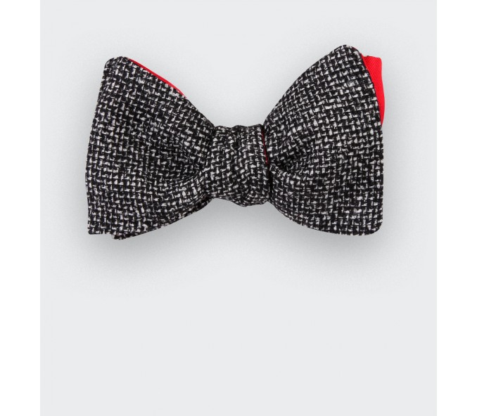 Cinabre Noeud Papillon Météorite Noir Et Blanc