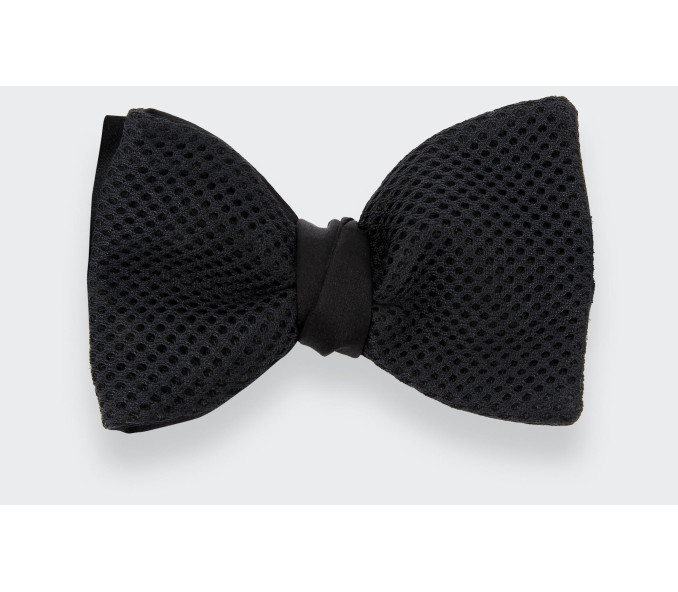 Cinabre Noeud Papillon Noir Airtex