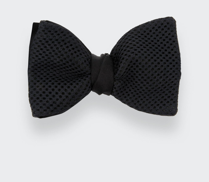 cinabre Noeud papillon Noir Airtex