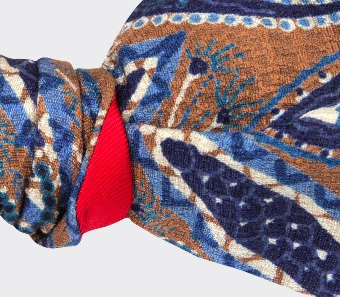 Cinabre Noeud Papillon Paisley Chocolat