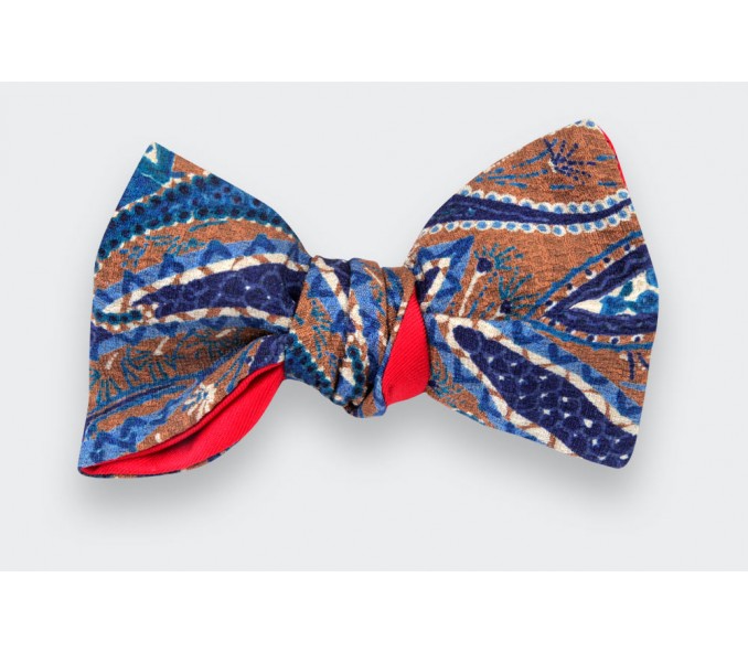 Cinabre Noeud Papillon Paisley Chocolat