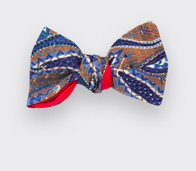 cinabre Noeud Papillon Paisley Chocolat