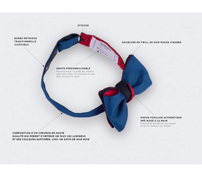 Cinabre Noeud Papillon Parisien Roi