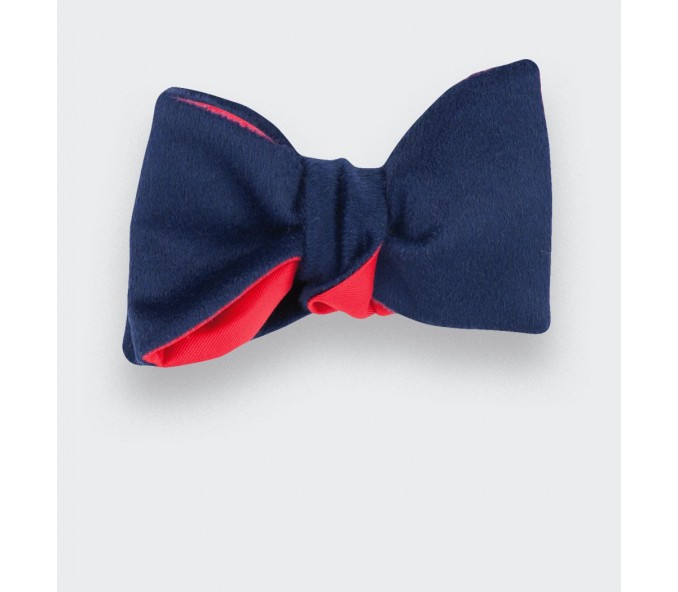 Cinabre Noeud Papillon Peau Bleu