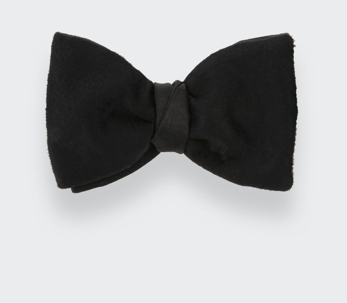 Cinabre Noeud Papillon Peau Noir