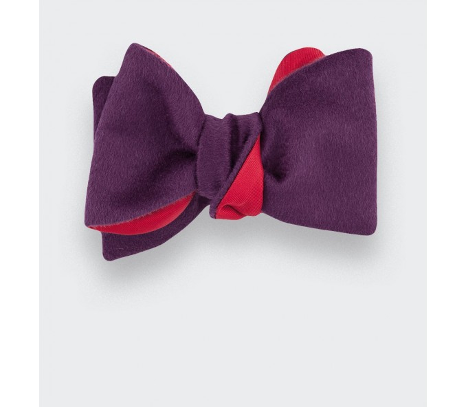 Cinabre Noeud Papillon Peau Violet