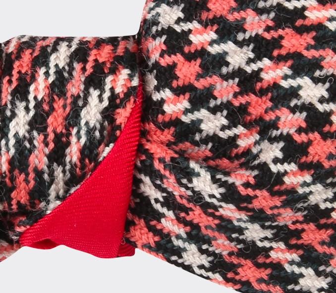 Cinabre Noeud Papillon Pied-de-Poule Vintage Rose