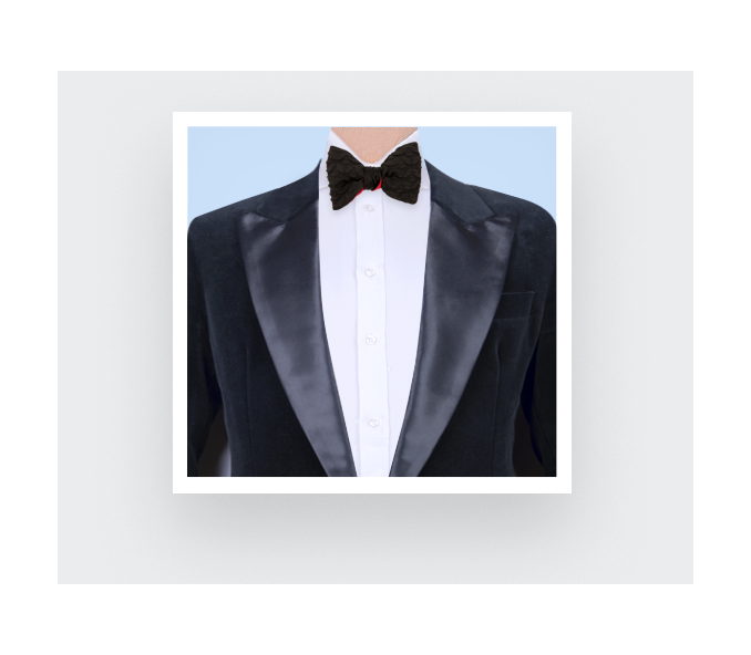 Cinabre Noeud Papillon Reliefs Noir