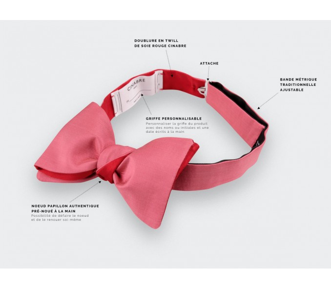 Cinabre Noeud Papillon Rose Blush