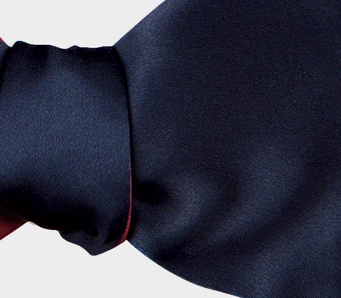 Cinabre Noeud Papillon Satin Bleu Nuit