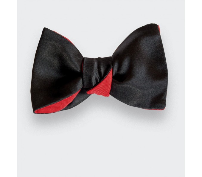 Cinabre Noeud Papillon Satin Noir Cinabre